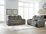 Next-Gen Durapella Performance Fabric Dual Power Reclining Sofa and Loveseat
