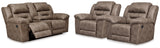 Stoneland Reclining Loveseat and 2 Recliners