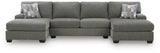 Clarington 3-Piece Sectional with Double Chaise