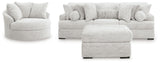 Cuddle Plush 3-Piece Sectional, Chair and Ottoman