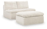 Fannin Armless Chair with Ottoman