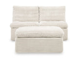 Fannin Armless Chair with Ottoman