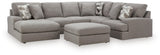 Lindon 3-Piece Sectional with Chaise and Oversized Accent Ottoman
