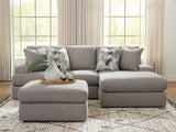 Lindon 2-Piece Sectional with Chaise and Oversized Accent Ottoman