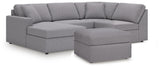 Modmax 4-Piece Sectional and Oversized Accent Ottoman