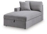 Solstice 5-Piece Double Storage Chaise Sectional with Audio Consoles