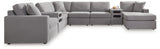 Solstice 8-Piece Sectional with Storage Chaise and Audio Consoles