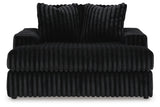 Midnight-Madness 3-Piece Sectional, Chaise and Oversized Accent Ottoman