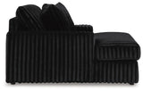 Midnight-Madness 4-Piece Sectional and Oversized Chaise