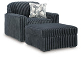 Midnight-Madness Oversized Chair and Ottoman