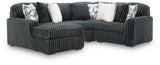 Midnight-Madness 4-Piece Sectional with Chaise
