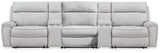 Social Pointe 5-Piece Reclining Sectional with Storage Consoles