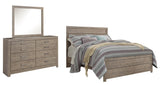 Culverbach Panel Bed with Mirrored Dresser