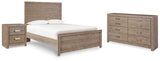 Culverbach Panel Bed, Dresser and Nightstand