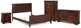 Alisdair Sleigh Bed, Dresser, Mirror, 2 Chests and 2 Nightstands