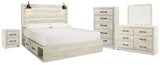 Cambeck Panel Storage Bed, Dresser, Mirror, Chest and Nightstand