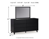 Danziar Panel Headboard, Dresser, Mirror, Chest and 2 Nightstands