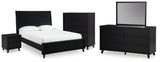 Danziar Panel Bed, Dresser, Mirror, Chest and Nightstand