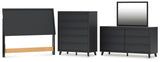 Danziar Panel Headboard, Dresser, Mirror and Chest