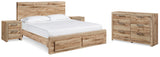 Hyanna Storage Bed, Dresser and 2 Nightstands