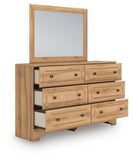 Aleaport Panel Bed, Dresser and Mirror