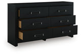 Maeling Upholstered Panel Bed, Dresser and Nightstand