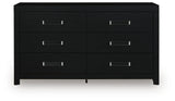Maeling Upholstered Panel Bed, Dresser and Nightstand