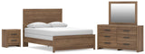Broachmyn Panel Bed. Dresser, Mirror and Nightstand