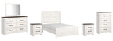 Gerridan Panel Bed with Mirrored Dresser, Chest and 2 Nightstands