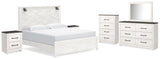 Gerridan Panel Bed, Dresser, Mirror, Chest and 2 Nightstands
