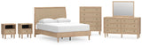 Cielden Panel Bed with Mirrored Dresser, Chest and 2 Nightstands