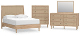Cielden Panel Bed, Dresser, Mirror and Chest