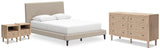 Cielden Upholstered Bed, Dresser and 2 Nightstands
