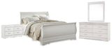 Anarasia Sleigh Bed, Dresser, Mirror and 2 Nightstands