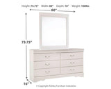 Anarasia Sleigh Headboard, Dresser and Mirror
