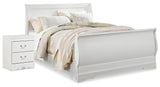 Anarasia Sleigh Bed and Nightstand