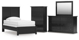 Maribel Panel Bed, Dresser, Mirror and Chest