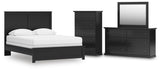 Maribel Panel Bed, Dresser, Mirror and Chest