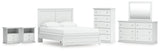 Bostwick Shoals Panel Bed with Mirrored Dresser, Chest and 2 Nightstands