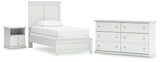 Bostwick Shoals Panel Bed, Dresser and Nightstand