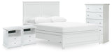 Bostwick Shoals Panel Bed, Chest and 2 Nightstands