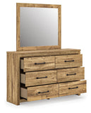 Maystonna Crossbuck Panel Bed, Dresser, Mirror and Nightstand