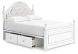 Kozlani Upholstered Panel Bed with Storage