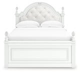 Kozlani Upholstered Panel Bed, Dresser and Mirror