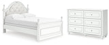 Kozlani Upholstered Panel Bed and Dresser
