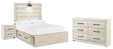 Cambeck Panel Storage Bed with Dresser and Nightstand