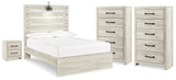 Cambeck Panel Storage Bed, 2 Chests and 1 Nightstand