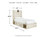 Cambeck Panel Bed with 2 Storage Drawers