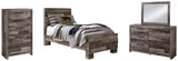 Derekson Panel Bed with Mirrored Dresser and Chest