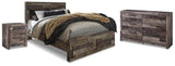 Derekson Panel Storage Bed, Dresser and Nightstand